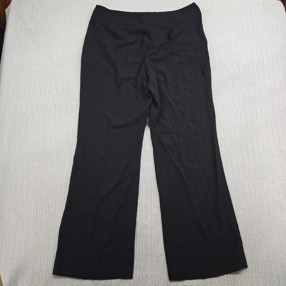 Calvin Klein Pants Womens 14 Black Wide Leg Dress Trousers D-Ring Waist Work - Picture 9 of 10